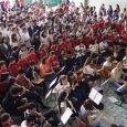 Intervención artística urbana con la participación de todos los elencos del Instituto de niños cantores.