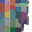 Paz Chasseing en La Cúpula Una selección de pinturas de la Serie IV, la artista estudia la aplicación del color y los vestigios del diseño cartográfico.